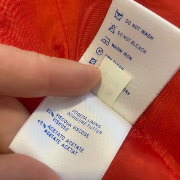 Vintage Pepperino Regular Red Wool/Cashmere Blazer Jacket with Crest, Size 12 - Picture 5 of 10